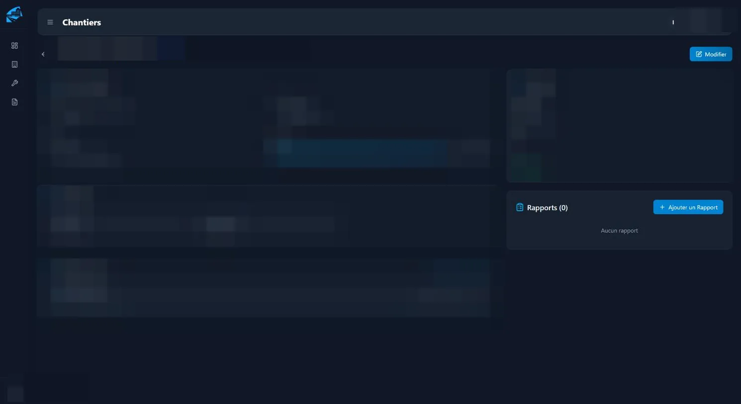Sanitized construction-site details screen